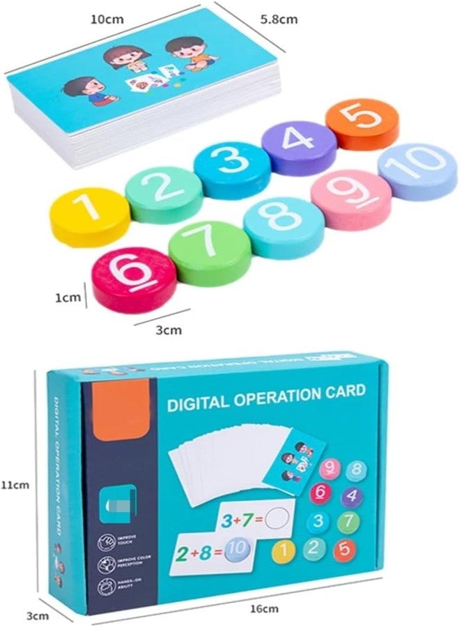 Hexwell ألعاب هيكسويل كيدز مونتيسوري الرياضية، ألعاب مطابقة بطاقات الحساب، الجمع والطرح، ألعاب تعليمية مبكرة للأطفال - Image 5